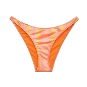 NWT Aerie Metallic Low Rise Cheeky Bikini Bottom in Orange Size Large